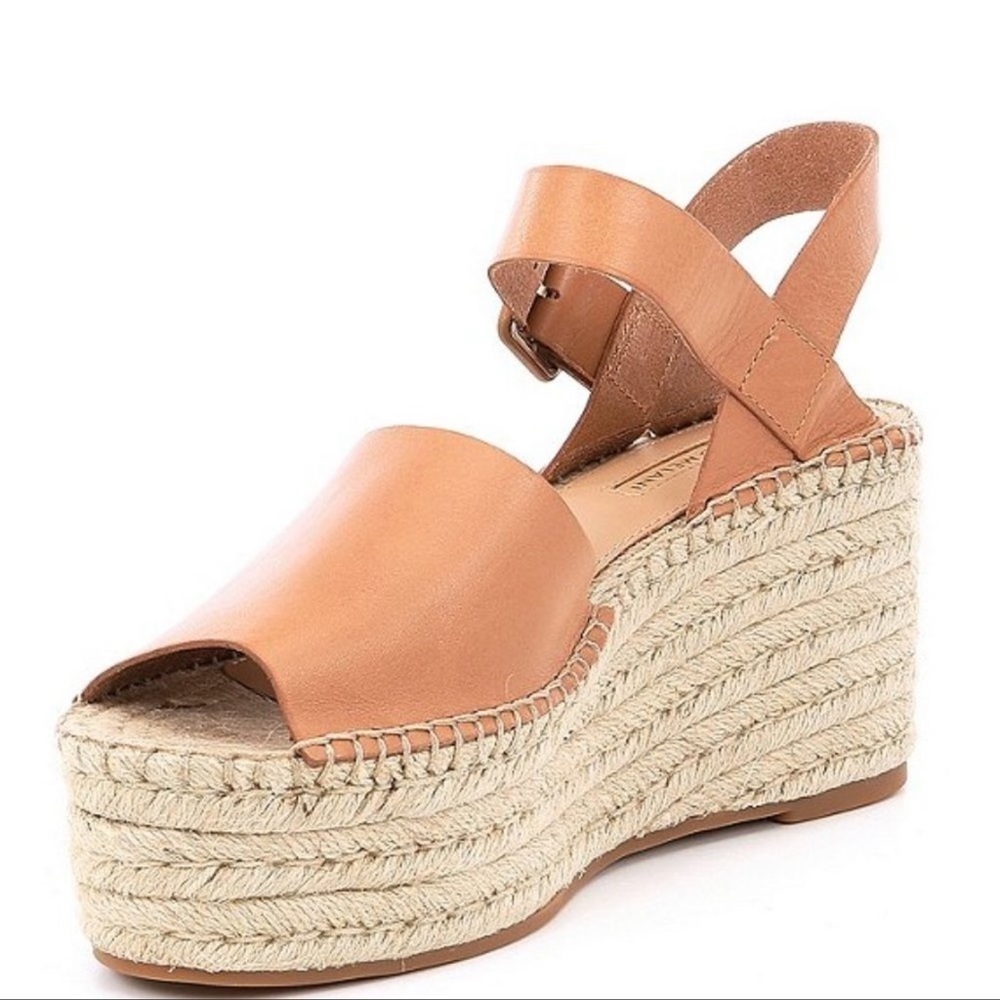 Antonio Melani Bethena‎ espadrille leather wedge platform sandals Sz 10 W new